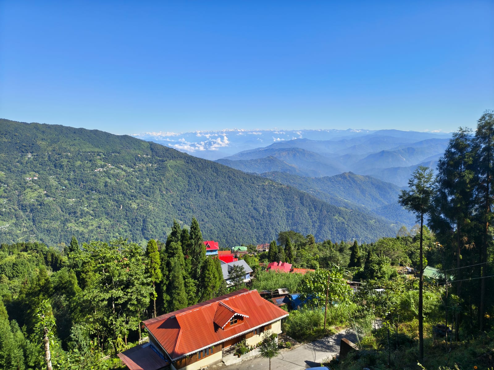 Scenic mountain homestay view
